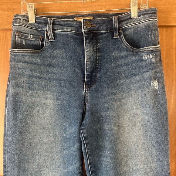 KUT from the Kloth Reese High-Rise Fab AB Ankle Straight Raw Hem Jeans size 10 - Picture 4 of 13